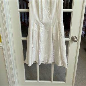 Pleated white dress